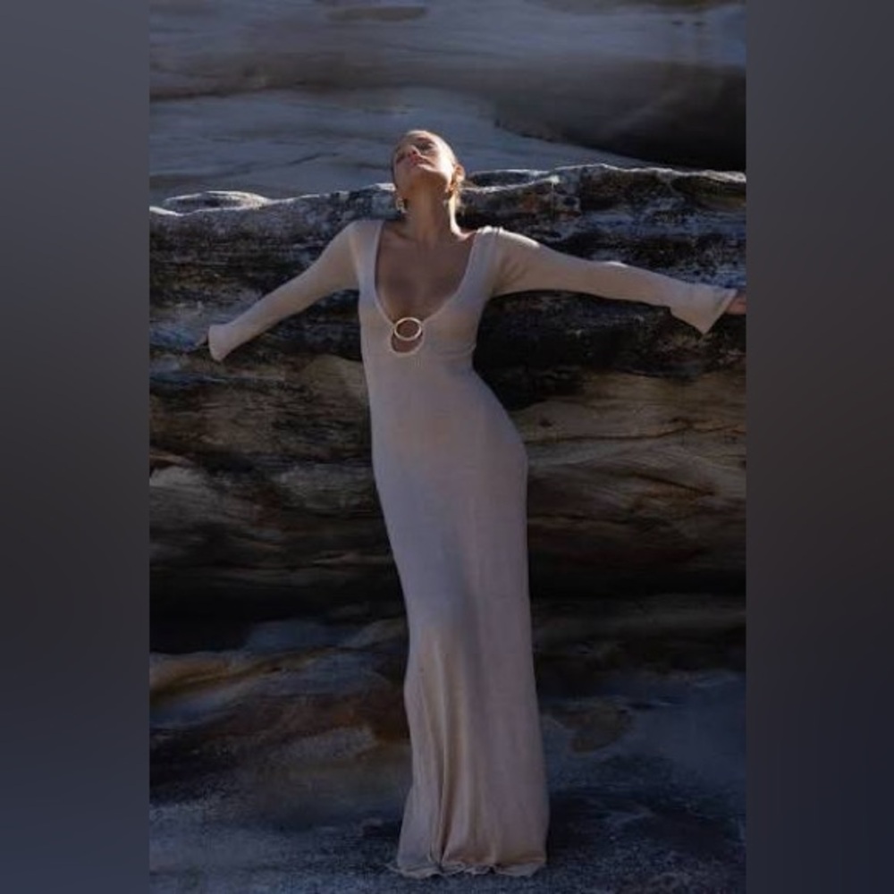 Flook the Label Gold Metallic Nyala Maxi Dress - Picture 12 of 12